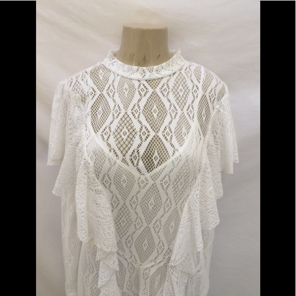 NWT Free People Size Small White Lace Dress - Picture 4 of 9